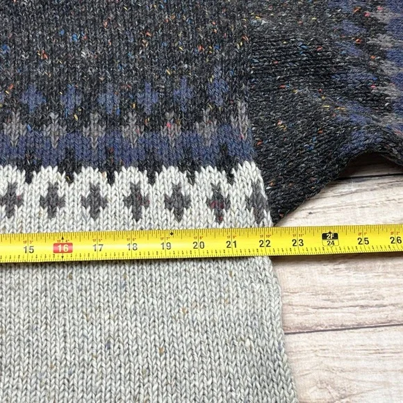 Gaeltarra County Mayor Ireland Sweater Men's 107cm Sz 42 Fairisle Knit 100% Wool - Picture 4 of 5
